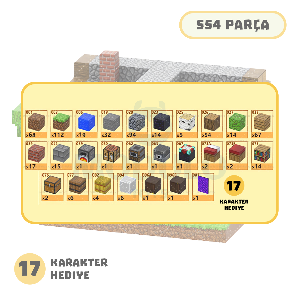 554 Parça - Manyetik Bloklar